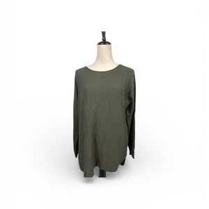 🆕 Michael Kors olive green long sleeve back zipper sweater size Xlarge
